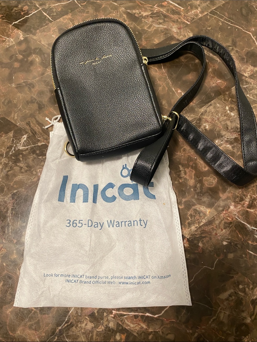 Inicat Women's Black Crossbody Phone Bag